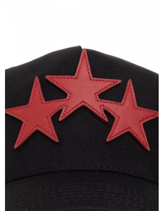SAPCA AMIRI, Trucker Design, Red Stars, Black - XMAH002BLACKRED SAPCA AMIRI, Trucker Design, Red Stars, Black - XMAH002BLACKRED