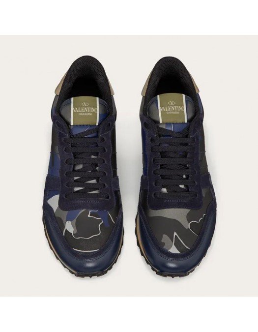 Sneakers VALENTINO GARAVANI - Rockrunner, Blue Reflective Nappa - XY2S0723XVUBY0