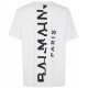 Tricou BALMAIN, Oversizet Fit, Imprimeu Brand, White - YH1EG010BB69GAB