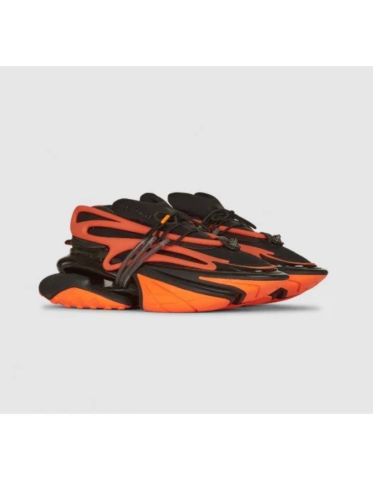 Sneakers BALMAIN,  Unicorn Low Top, Orange Black - YM1VJ309KNCAEBA