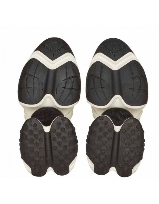 Sneakers BALMAIN,  Neoprene and leather Unicorn low-top, Black White - YM1VJ309KNOCEAB