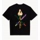TRICOU OPENING CEREMONY , World Torch Print, Black - YMAA001S21JER0041121