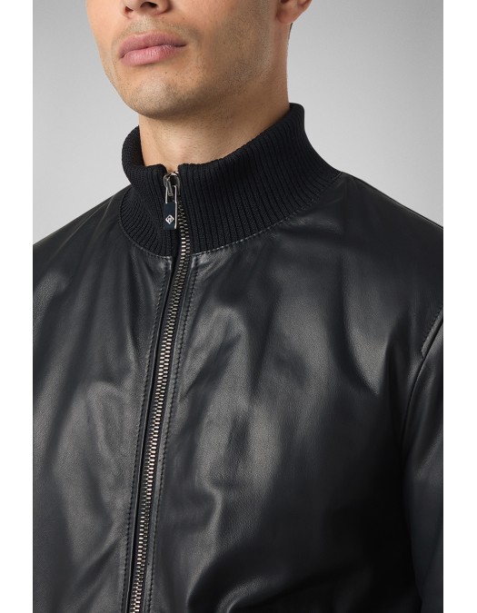 Geaca PAL ZILERI, Bomber Stand up Collar, Black - Z36PR759NL28520