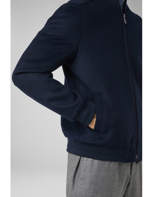 Jacheta PAL ZILERI, Jersey Bomber, Navy Blue - Z36SH531ENJ91601