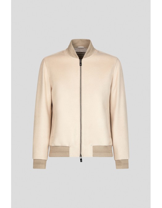 Jacheta PAL ZILERI, Jersey Bomber, Beige - Z36SH531ENJ91637