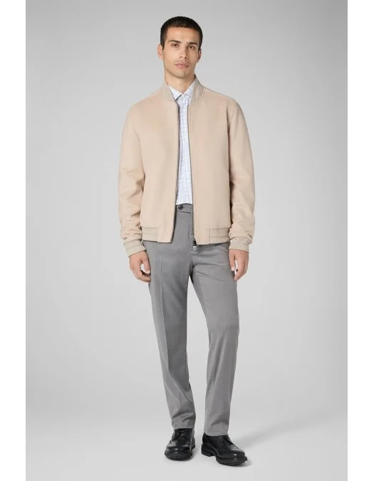 Jacheta PAL ZILERI, Jersey Bomber, Beige - Z36SH531ENJ91637