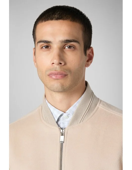 Jacheta PAL ZILERI, Jersey Bomber, Beige - Z36SH531ENJ91637