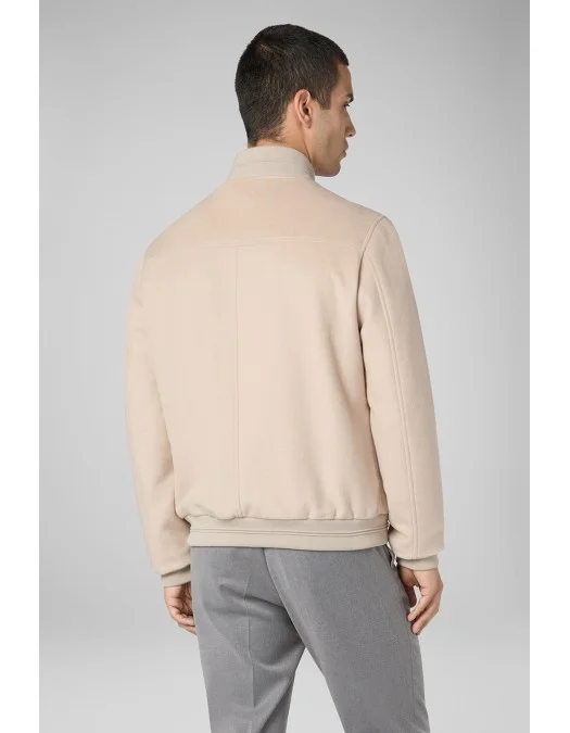 Jacheta PAL ZILERI, Jersey Bomber, Beige - Z36SH531ENJ91637