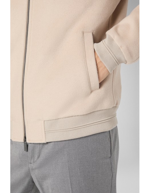 Jacheta PAL ZILERI, Jersey Bomber, Beige - Z36SH531ENJ91637