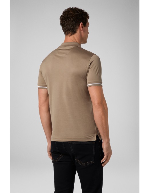 Tricou PAL ZILERI, Guler Polo, Light Brown - Z3MJG217NJ73139