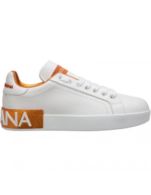 Sneakers Dolce & Gabbana, Portofino, Alb/Aramiu - CK1544AX615803123 Sneakers Dolce & Gabbana, Portofino, Alb/Aramiu - CK1544AX615803123