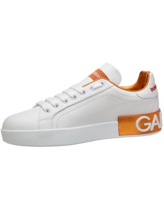 Sneakers Dolce & Gabbana, Portofino, Alb/Aramiu - CK1544AX615803123 Sneakers Dolce & Gabbana, Portofino, Alb/Aramiu - CK1544AX615803123