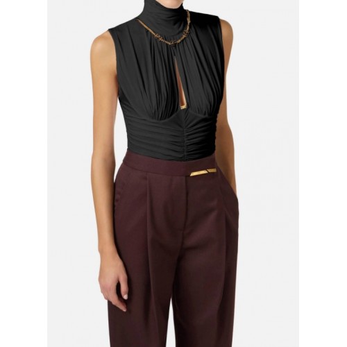 Top ELISABETTA FRANCHI, Sleeveless High Neck Bodysuit