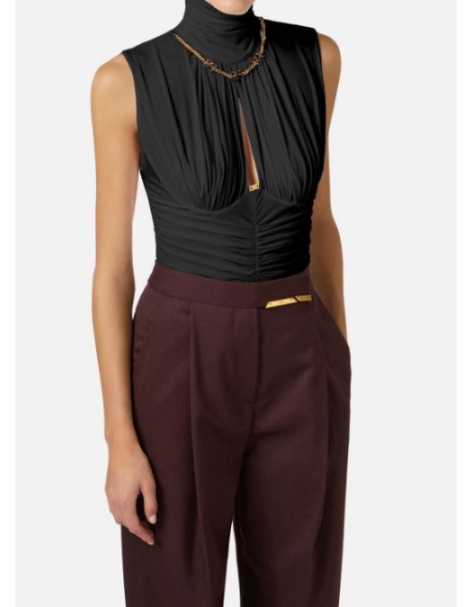 Top ELISABETTA FRANCHI, Sleeveless High Neck Bodysuit - BO01661E2110