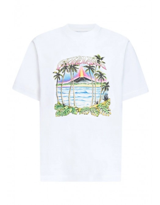 Tricou CASABLANCA, White Volcano Printed T-shirt - MSP26JTS00122EXBCVOLCANO