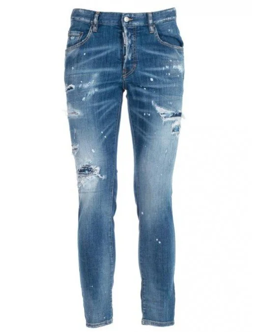 Blugi DSQUARED2 SS20 SKATER JEAN - S74LB0603470 Blugi DSQUARED2 SS20 SKATER JEAN - S74LB0603470- JEANS BARBATI