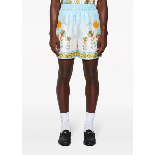 Pantaloni scurti Casablanca, Floral-print silk