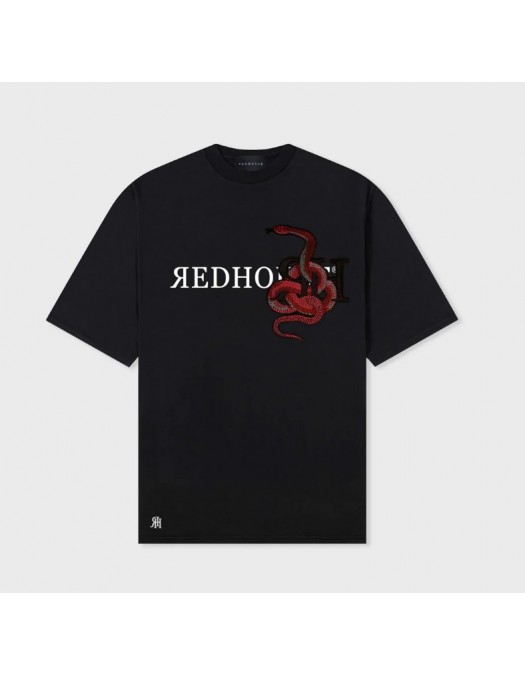 Tricou Redhouse, SNAKE BLACK TEE, Oversized - RHTS178