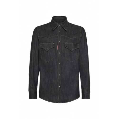 Camasa DSQUARED2,Fashion Western Shirt, Black Camasa DSQUARED2,Fashion Western Shirt, Black