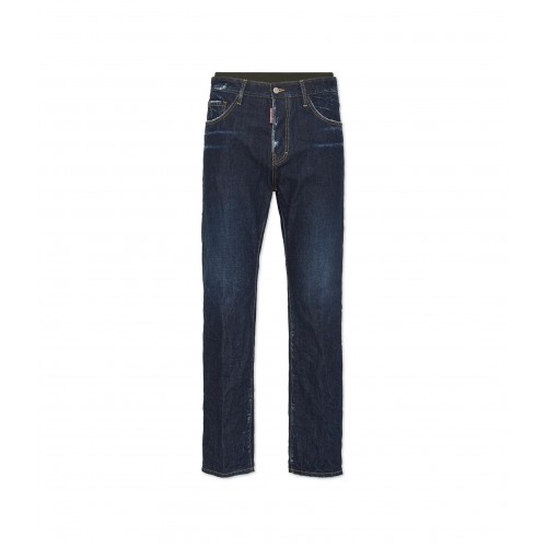 JEANS DSQUARED2, Navy blue, Loose Fit, Bleumarin JEANS DSQUARED2, Navy blue, Loose Fit, Bleumarin