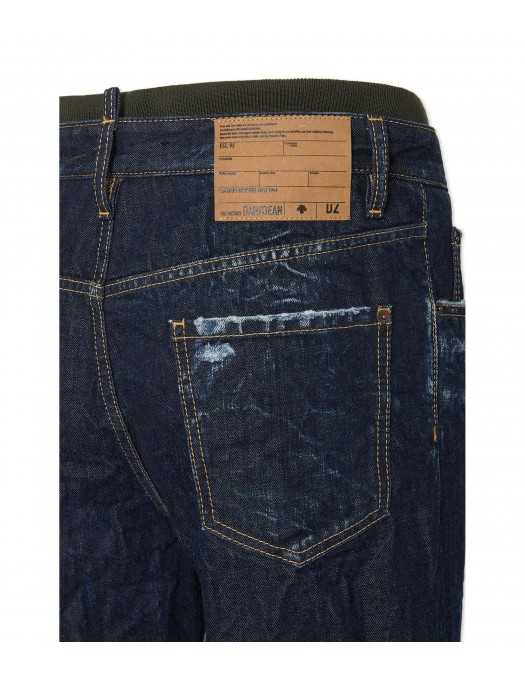 JEANS DSQUARED2, Navy blue, Loose Fit, Bleumarin - S71LB1639D30011470