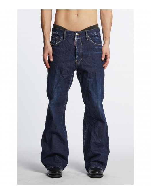 JEANS DSQUARED2, Navy blue, Loose Fit, Bleumarin - S71LB1639D30011470