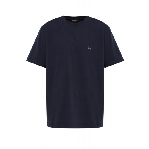 Tricou DSQUARED2, cu aplicație logo,Bleu