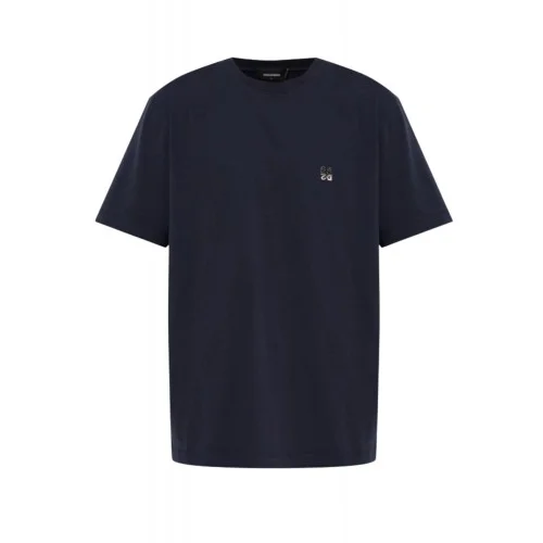 Tricou DSQUARED2, cu aplicație logo,Bleu