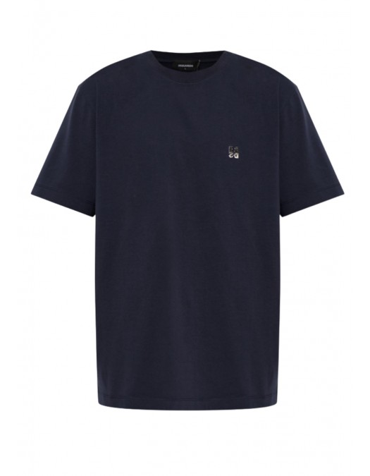 Tricou DSQUARED2, cu aplicație logo,Bleu - S74GD1594D20136511