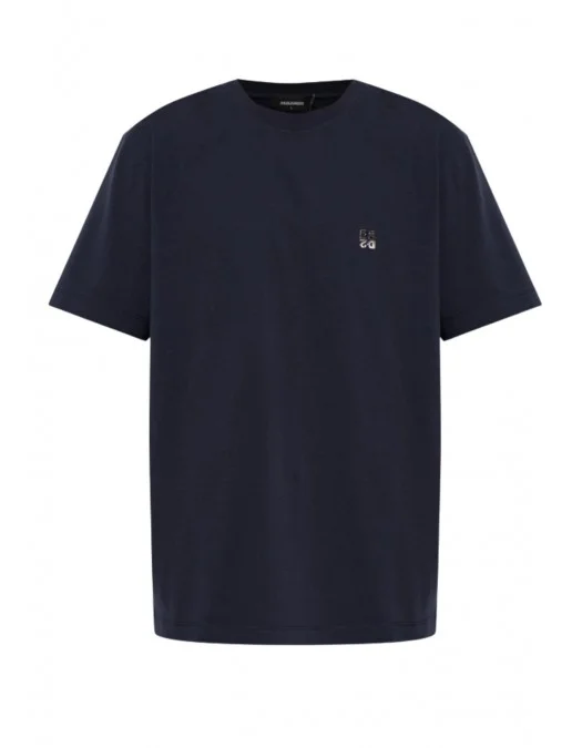 Tricou DSQUARED2, cu aplicație logo,Bleu - S74GD1594D20136511