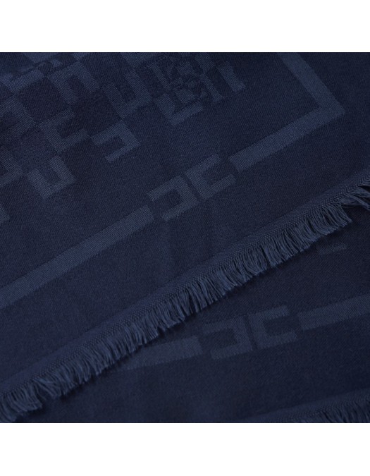 Esarfa ELISABETTA FRANCHI, Scarf with logo pattern, Twilight - SC11F56E2EA8 Esarfa ELISABETTA FRANCHI, Scarf with logo pattern, Twilight - SC11F56E2EA8