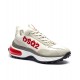 Sneakers DSQUARED2, Bubble Design, Red Details, White - SNM043823807426M1747 Sneakers DSQUARED2, Bubble Design, Red Details, White - SNM043823807426M1747