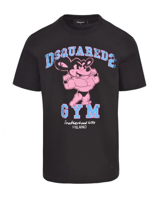 Tricou DSQUARED2, GYM REGULAR BLACK - S74GD1232S23009900