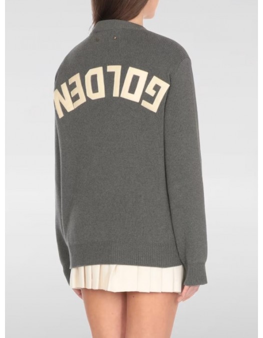 Pulover GOLDEN GOOSE, Back maxi logo ,Grey - GWP00951P00066260304