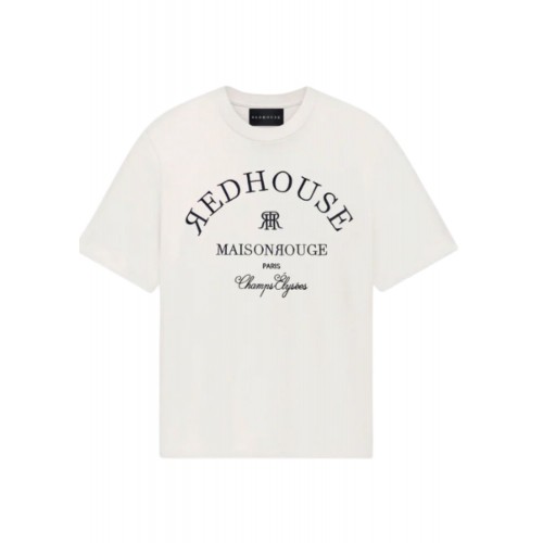 Tricou REDHOUSE, ЯH CHAMPS ELYSEES WHITE TEE, Oversized Fit