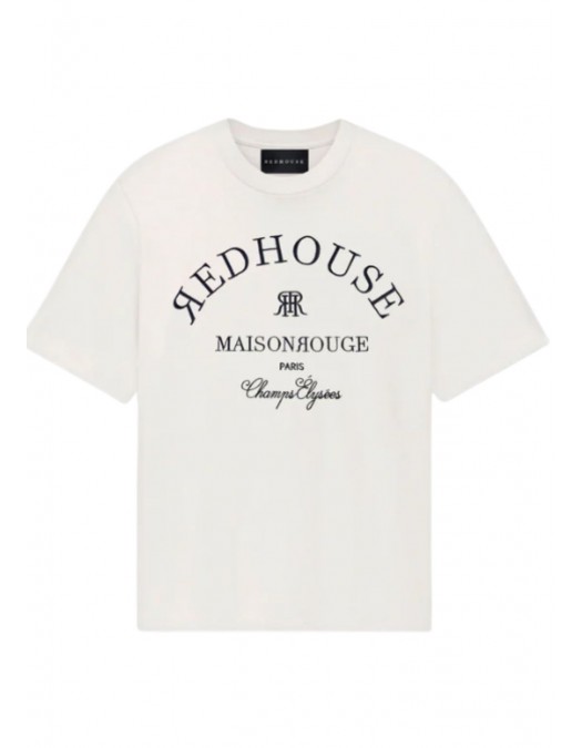 Tricou REDHOUSE, ЯH CHAMPS ELYSEES WHITE TEE, Oversized Fit - RHTS193