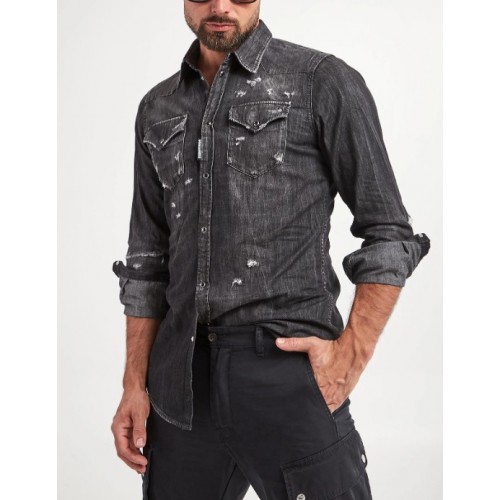 Camasa DSQUARED2, Classic Western Shirt, Grey