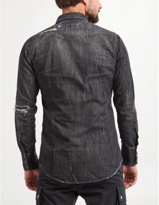 Camasa DSQUARED2, Classic Western Shirt, Grey - S74DM0700S30826900