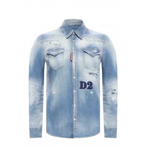 Camasa Dsquared2, Denim, D2 frontal