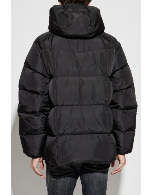 Geaca Dsquared2, Gluga Oversized, Fermoare argintii, Negru - S71AN0643S53817900
