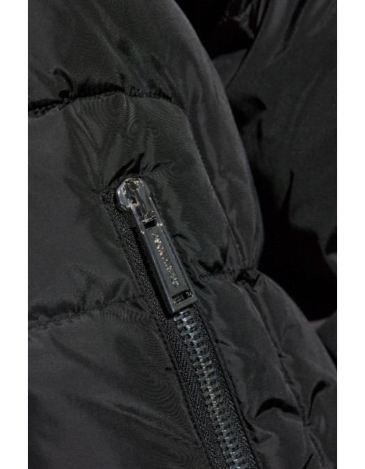 Geaca Dsquared2, Gluga Oversized, Fermoare argintii, Negru - S71AN0643S53817900