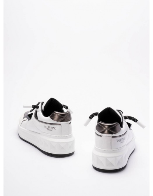Sneakers VALENTINO, One Stud XL Sneakers, Panda Design, White - 6Y2S0G37WRI6S0