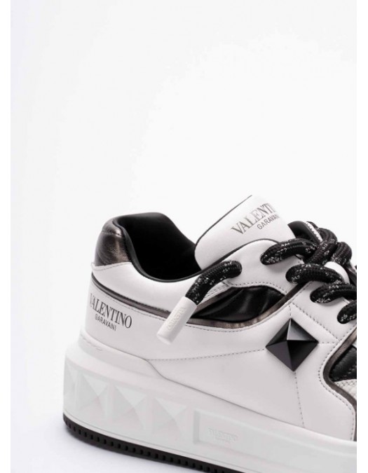 Sneakers VALENTINO, One Stud XL Sneakers, Panda Design, White - 6Y2S0G37WRI6S0
