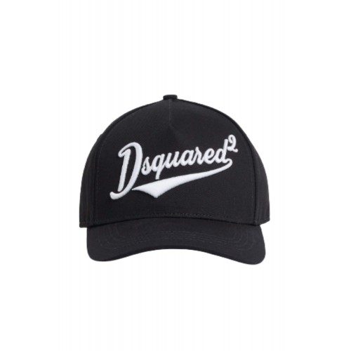 Sapca DSQUARED2, Logo Embroidered Baseball Cap Black