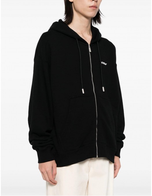 Hanorac OFF WHITE, Arrow Print, Black - OMBE015F24FLE0011001 Hanorac OFF WHITE, Arrow Print, Black - OMBE015F24FLE0011001