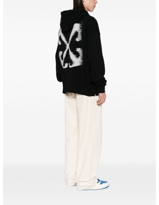 Hanorac OFF WHITE, Arrow Print, Black - OMBE015F24FLE0011001 Hanorac OFF WHITE, Arrow Print, Black - OMBE015F24FLE0011001