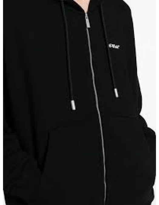 Hanorac OFF WHITE, Arrow Print, Black - OMBE015F24FLE0011001