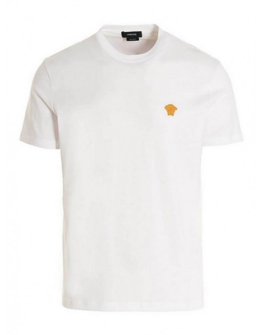 TRICOU VERSACE,Medusa T-shirt with gold embroidery - 10084811A060631W000