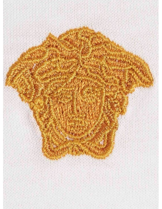 TRICOU VERSACE,Medusa T-shirt with gold embroidery - 10084811A060631W000