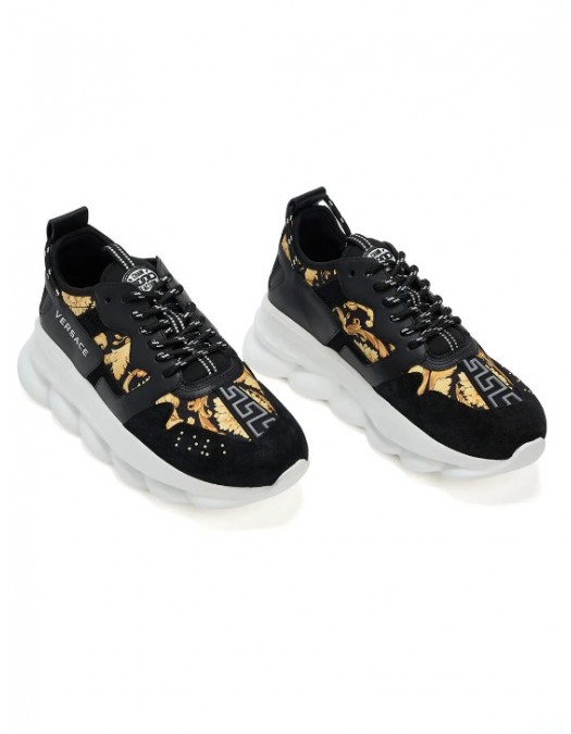 Sneakers Versace Chain Reaction V2 Black Barocco - 10215751A15953IT12B130